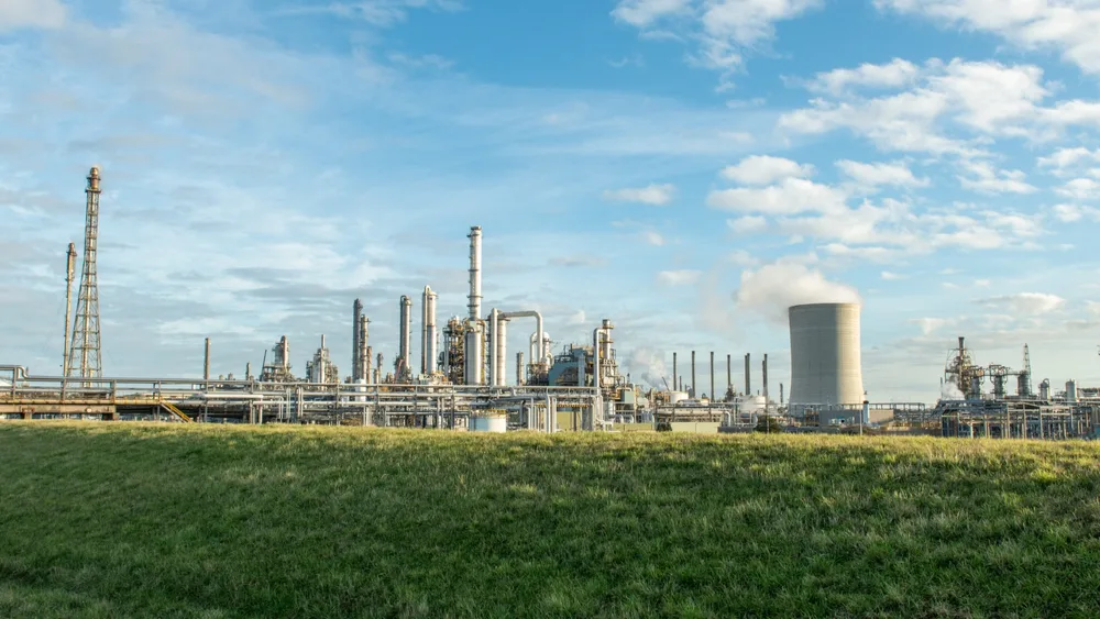 De fabrieken van DOW in het landschap